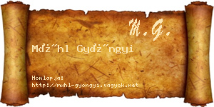 Mühl Gyöngyi névjegykártya