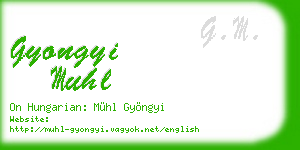 gyongyi muhl business card