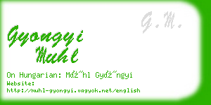 gyongyi muhl business card